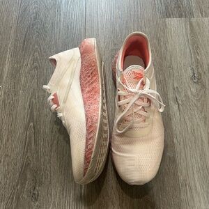 Reebok white and pink trainers, size 9